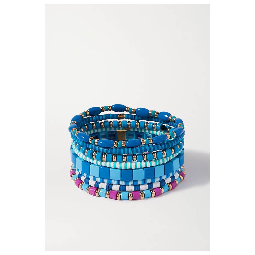 roxanne assoulin colour therapy 搪瓷金色手链 八条装 女