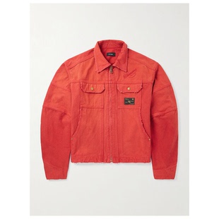 Logo装 Willy 短款 Stockton 饰磨破牛仔布夹克短外套 Chavarria