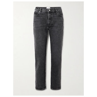 女 Frame Denim Borrowed 中腰直筒牛仔裤