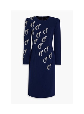 JENNY PACKHAM 精饰绉纱连衣裙女ins婚礼裙裙子女伴娘裙OL风百