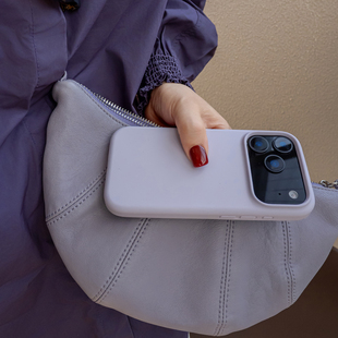 耐脏冷烟紫色耐脏适用17promax小米17pro手机壳15s全包14液态硅胶k70红米K80防摔90磨砂16苹果3大孔note网红