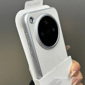 复古白色亚麻布纹适用oppoFindX8s手机壳FindX8皮纹pro电镀reno13银色ultra亚克力 硬壳磁吸大孔磨砂防摔简约