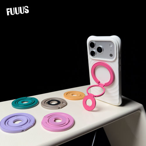 撞色双面磁吸金属三折叠支架适用小米17promax手机壳15波漾14液态硅胶苹果17pro旋转指环扣magsafe女不会发黄