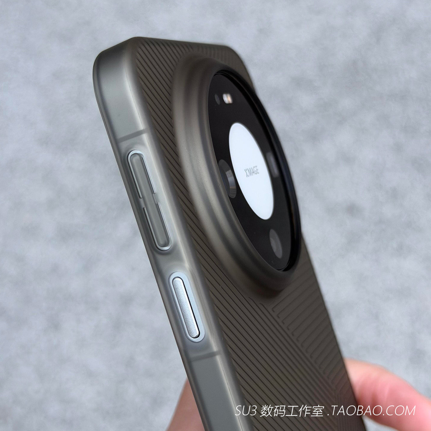 立体几何斜条纹硬壳适用mate80华为mate80promax手机壳mate70磨砂透灰色Pura80ultra防指纹60高级感+简约大孔