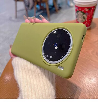 适用vivoX100液态硅胶奶蓝色简约