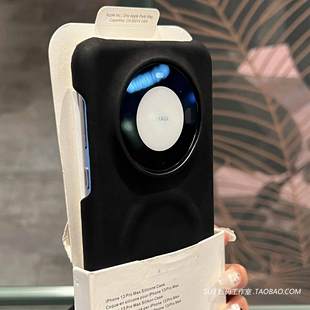 羊巴皮磁吸充电适用华为mate70pro手机壳mate60纯黑色Pura70ultra绒布面+高级感半包硬壳防摔Magsafe网红小众