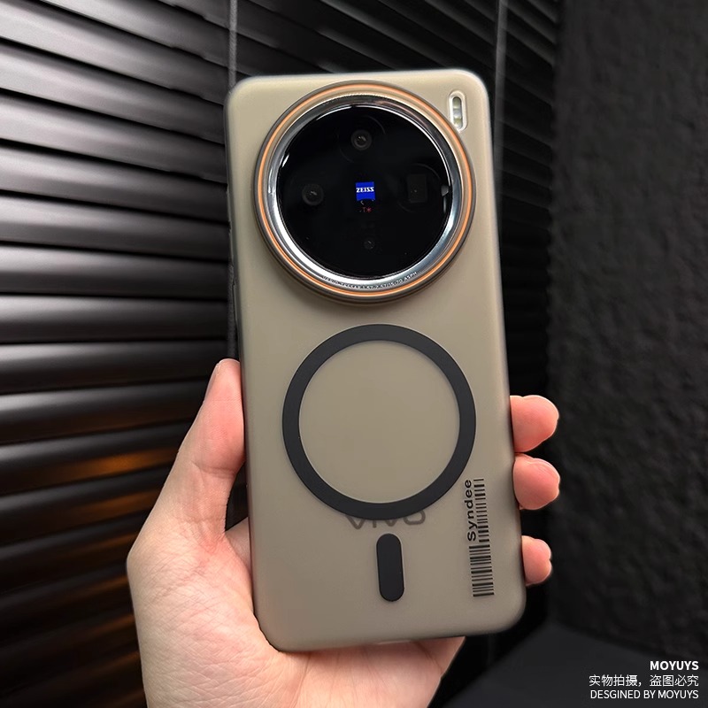 透黑色磁吸充电磨砂肤感适用Realme真我GTneo7手机壳GT7pro新款oppoFindX8条码撞色magsafe硬壳高级感x200