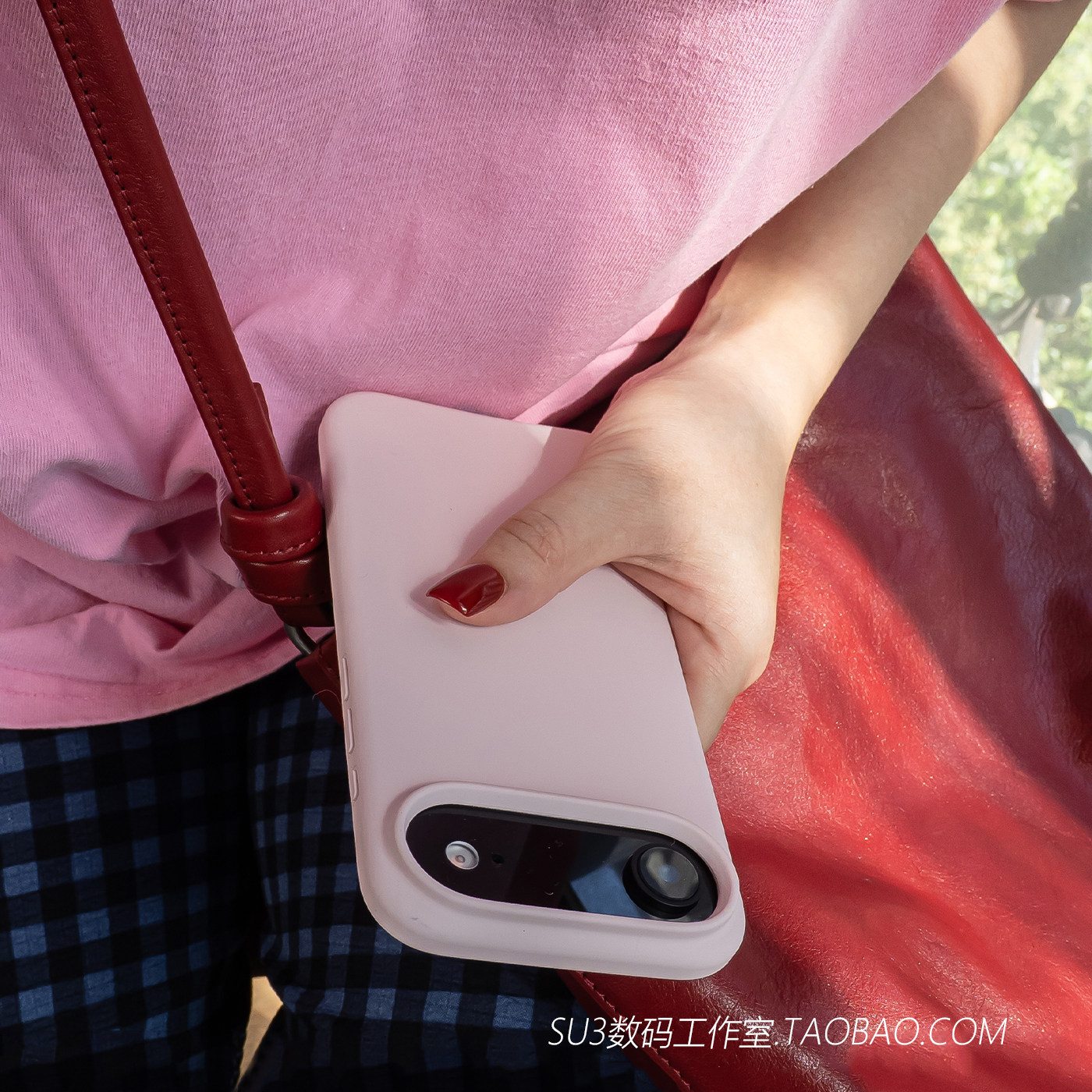 不会发黄软糯适用iPhone17苹果17promax手机壳16pro简约15plus橡皮擦感14全包13防摔12大孔淡粉灰粉色Air新款