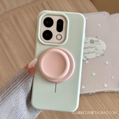 耐脏磁吸充电伸缩支架液态硅胶适用oppoFindX9手机壳pro薄荷奶绿色FindX8s女ultra防摔X200s磨砂X300软糯mini