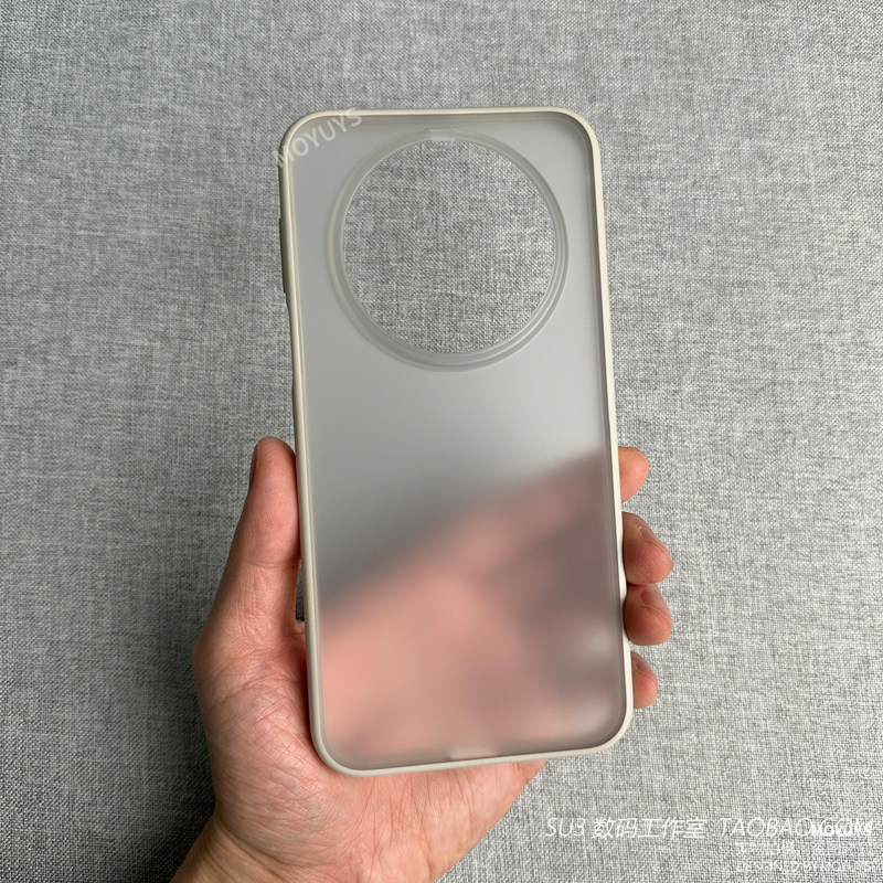 磨砂透白撞色灰边适用华为mate80pro手机壳80promax冷淡风Pura80ultra荣耀500简约magic8高档x70半透明硬壳套