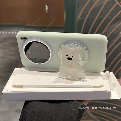 西高地小狗X9磁吸支架FindX8s适用oppoReno13手机壳14一加Ace5pro液态硅胶x7奶绿色ultra果冻15淡青耐脏防摔