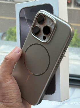 细圈磁吸充电适用iPhone16苹果17pro手机壳max钛灰色15plus哑光电镀14金属感13磨砂12硬壳MagSafe高级Air轻薄