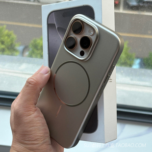 细圈磁吸充电适用iPhone16苹果17pro手机壳max钛灰色15plus哑光电镀14金属感13磨砂12硬壳MagSafe高级Air轻薄