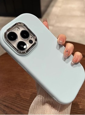 韩国ins椭圆形肥皂适用小米14手机壳note13全包12s奶蓝色11pro防摔+红米K70e圆边K60至尊版K50软壳磨砂纯色