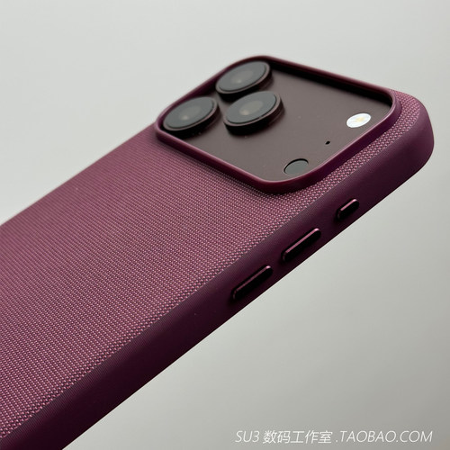 官方款磁吸充电科技织物壳18pro适用iPhone17苹果18promax手机壳16酒红色布纹15plus防摔14耐脏13硬背板软边