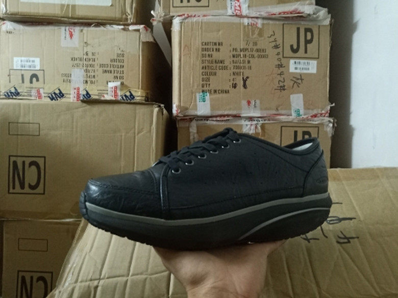 新款外贸原单私渠尾货真皮女瑶瑶头层牛皮情侣摇摇鞋物理健走鞋