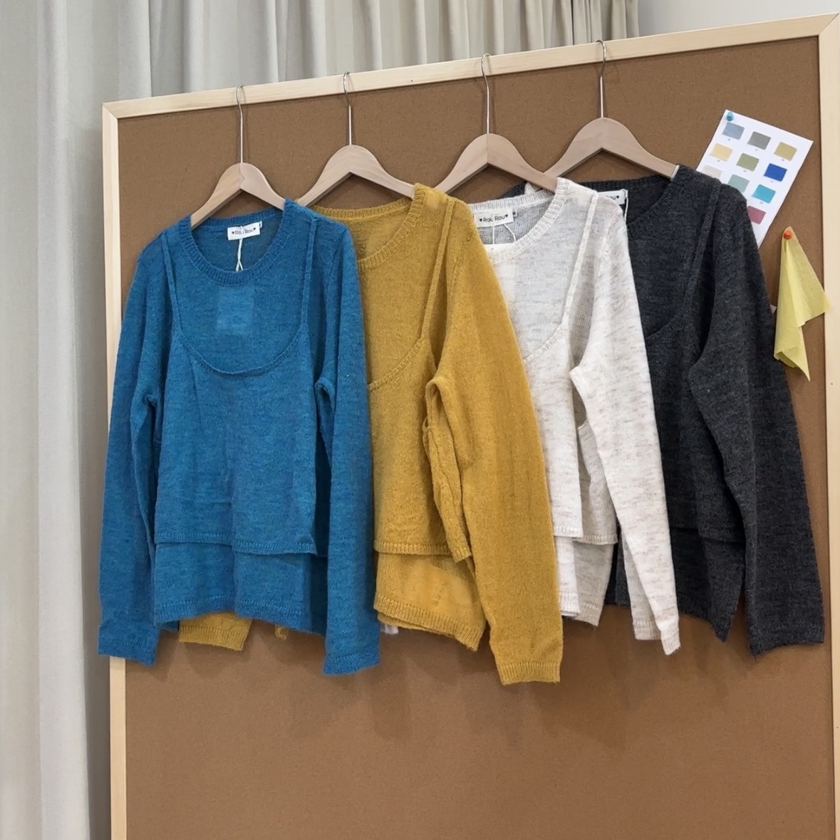 2300#【南法庄园】早秋松弛感假两件薄款毛衣