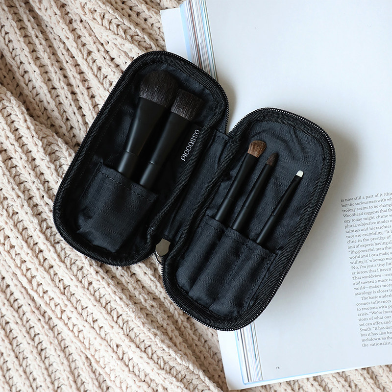 PICCASSOBLACkKISS黑之吻5件化妆刷套装含刷包便携迷你款