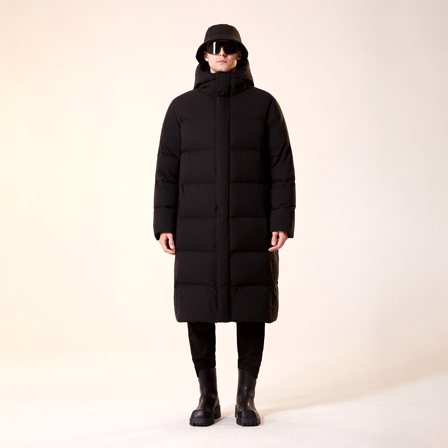 95%白鹅绒弹力加厚情侣羽绒服