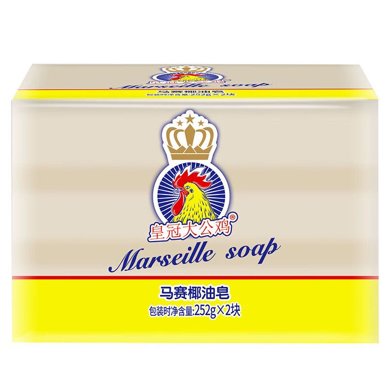皇冠大公鸡马赛椰油洗衣皂家用实惠装内衣裤去渍皂护色护衣手洗皂