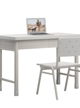 加厚灰白色抽屉桌子三斗二斗桌宿舍营房办公五角星梅花学习靠背椅