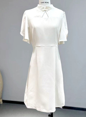 TimeRoaD汤米诺商场同款夏裙子小飞袖改良旗袍连衣裙T26233191278
