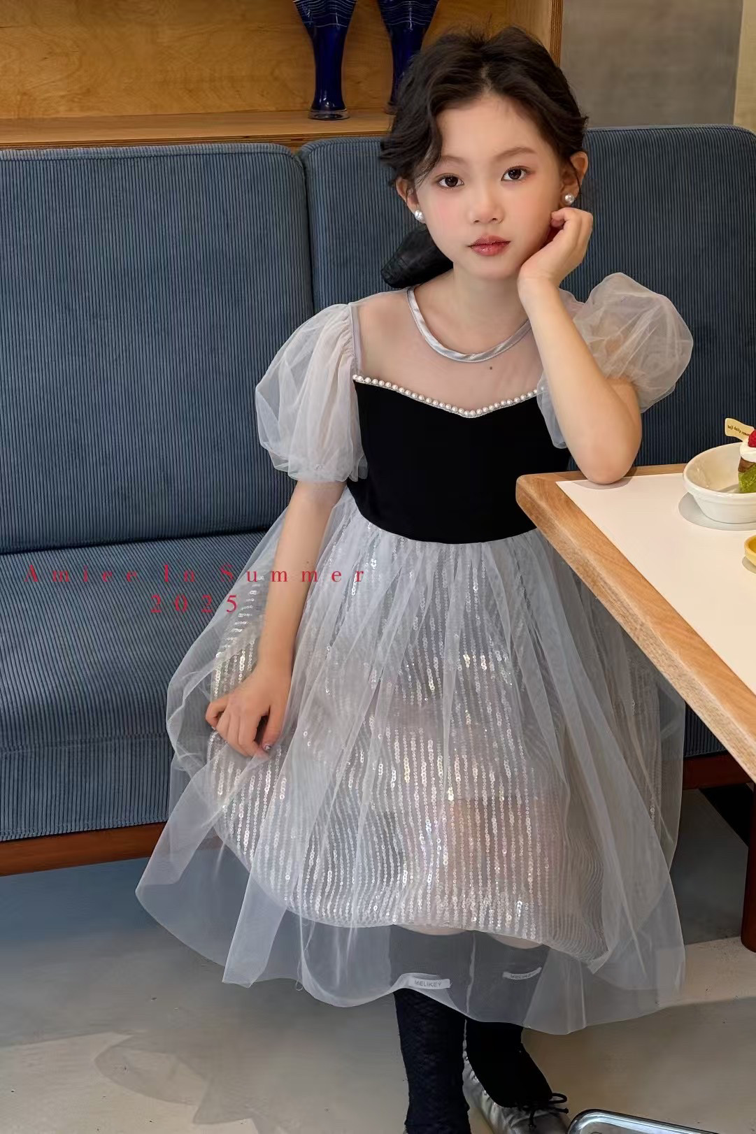 【UMKIDS】Amiee艾米连衣裙2025夏女童蓬蓬裙仙女裙