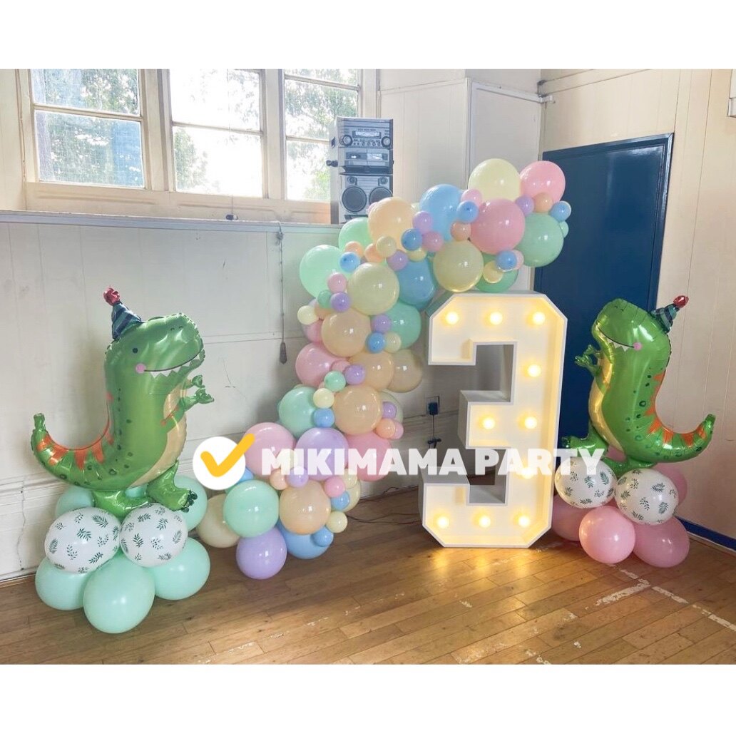 美国爆款生日帽恐龙气球亚马逊ins热销儿童生日派对布展气球 - 实物图