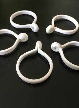 白色窗帘圈活动挂环罗马环杆圈活扣环浴帘环开口环塑料圈窗帘配件