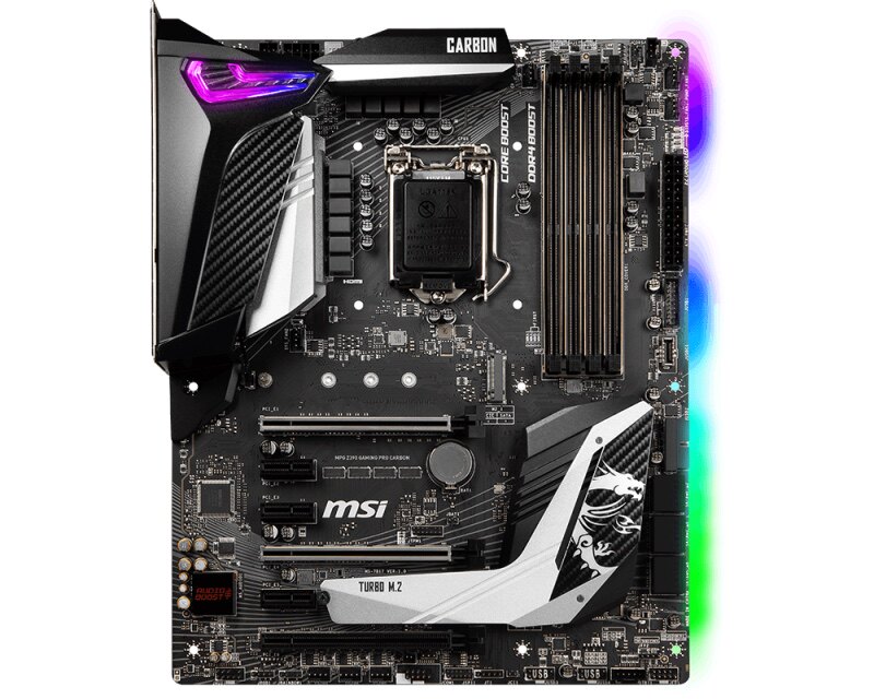 MSI MPG Z390 GAMING PRO CARBON dark support 1151 8 9th generation