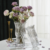 简约ing玻璃透明花瓶摆件客厅插花水养玫瑰百合轻奢高级感鲜花