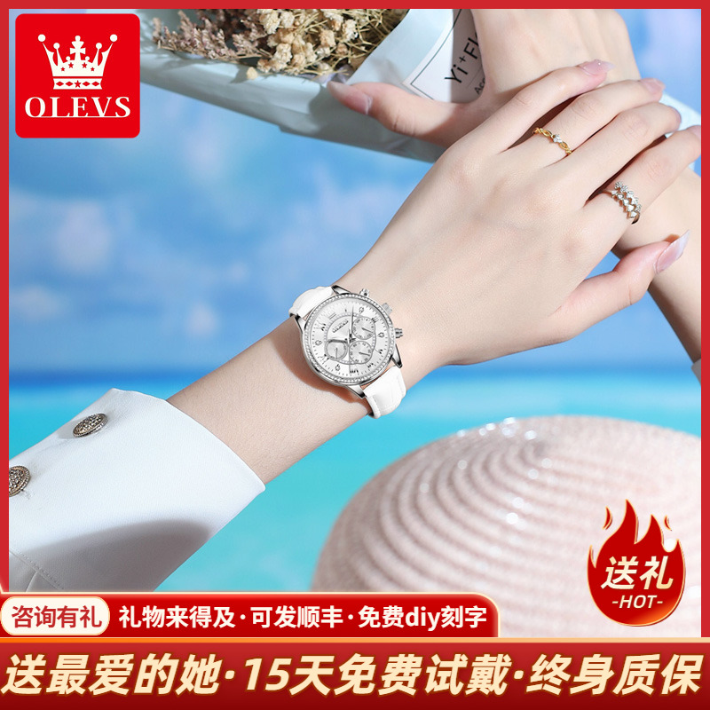 圣诞节新款送女友轻奢女款石英表