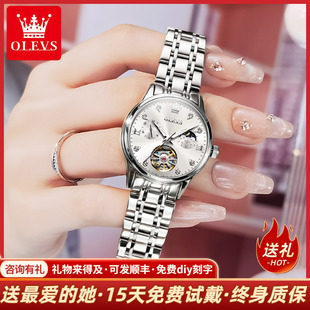 机械表正品 瑞士认证手表女士女款 牌名防水高级感轻奢小众女表十大