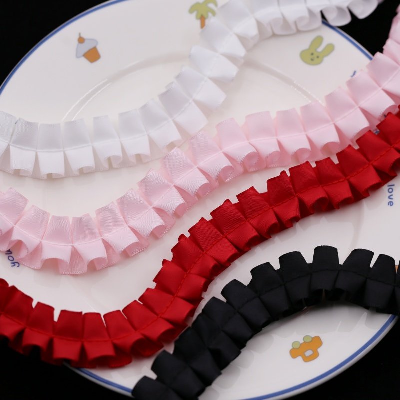 2.5cm双边涤纶褶皱手工丝带荷叶边材料装饰服装配件diy花边辅料,居家布艺,花边,淘宝优惠券,粉丝福利购,淘宝优惠卷