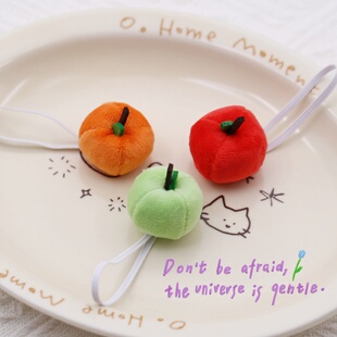 棉花娃娃装 饰苹果水果毛绒公仔玩偶配件饰品桃子橘子可爱发饰发带