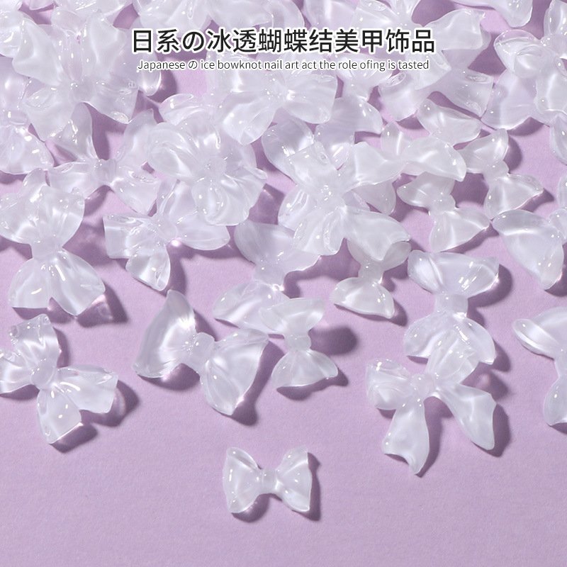 美甲饰品冰透色水晶美甲饰品