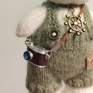 可爱创意仿真迷你照相机网红同款挂饰少女钥匙扣玩偶娃衣装饰配件