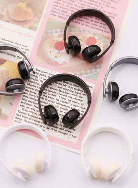 网红迷你bjd娃娃耳机配件学院风帅气头戴式娃用装饰仿真模型耳机