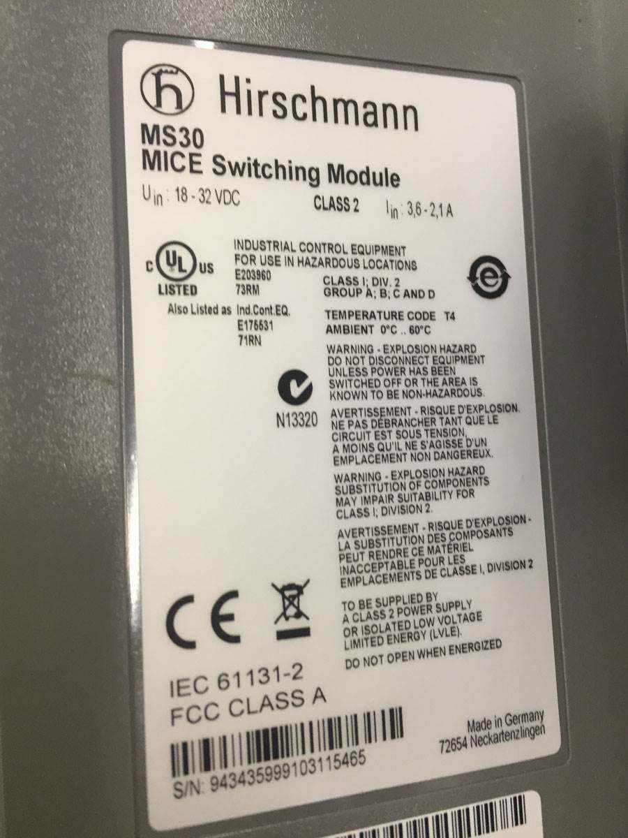 hirschmann 赫斯曼 mice ms30优势现货 欢迎询价