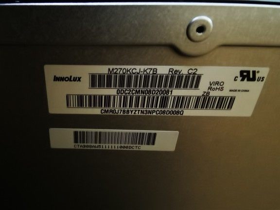 群创 m270kcj—k7b面板 全新原装 2k165hz27寸液晶模组 diy