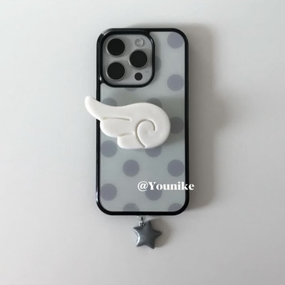 韩系ins欧尼同款古早波点手机壳