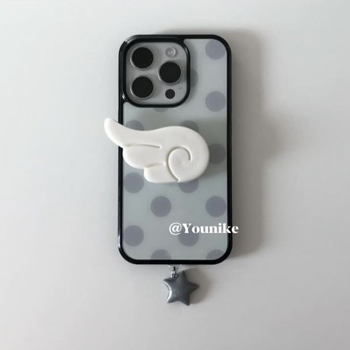 韩系ins欧尼同款古早波点手机壳