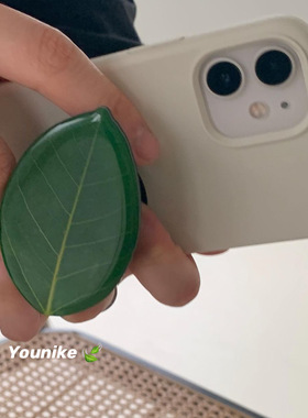 韩系ins风小众夏日清爽绿色一片树叶博主同款液态硅胶适用iphone16pro/15promax苹果16/13/14/17手机壳保护套