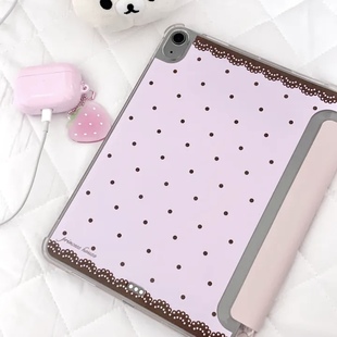 10.9平板套防摔软壳带笔槽支架11寸 air保护壳苹果iPad10.5寸保护套air5 ins法式 甜美粉色巧克力适用2024iPad