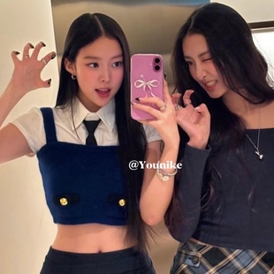 韩星女团爱豆narin同款 15promax13 少女感丝带甜美可爱韩版 12手机壳保护套防摔华为 高透适用iphone16pro