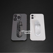 韩系ins风小众艺术设计个性 蕾丝印花手机推拉指环支架百搭通用潮