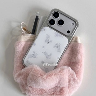 韩系ins乖巧浪漫可爱甜美兔子简约适用iphone17pro/17promax保护壳苹果16手机壳16promax保护套15/13/14外壳