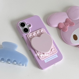 韩国爱豆李荣书同款爱心镜子适用iphone17pro/17promax保护壳苹果16手机壳16promax保护套15防摔13/14外壳air