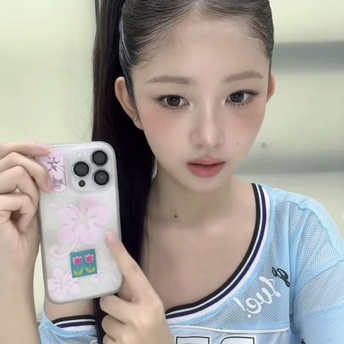 ive直井怜同款粉色樱花手机壳