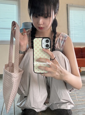 韩系ins博主同款夏日古早感波点适用iphone17air/17promax保护壳苹果16手机壳16promax保护套15防摔13/14外壳